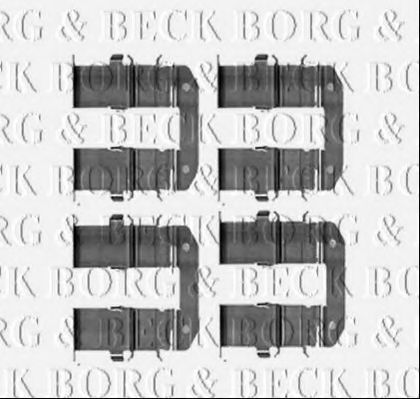 BORG & BECK BBK1251 Скобы тормозных колодок BORG & BECK 
