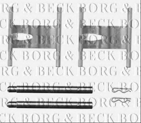 BORG & BECK BBK1327 Скобы тормозных колодок для PORSCHE