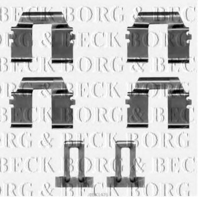 BORG & BECK BBK1476 Скобы тормозных колодок BORG & BECK 