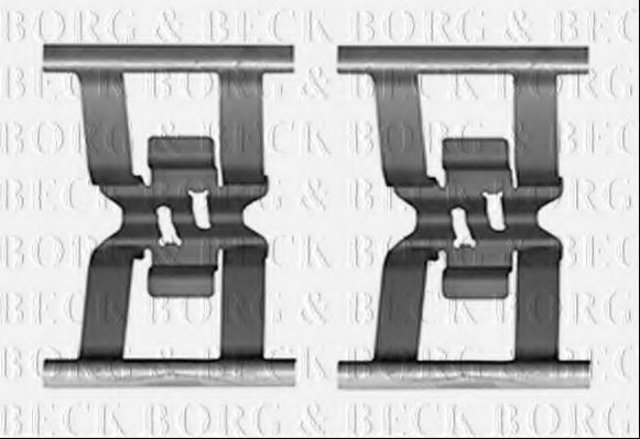 BORG & BECK BBK1602 Скобы тормозных колодок для PORSCHE