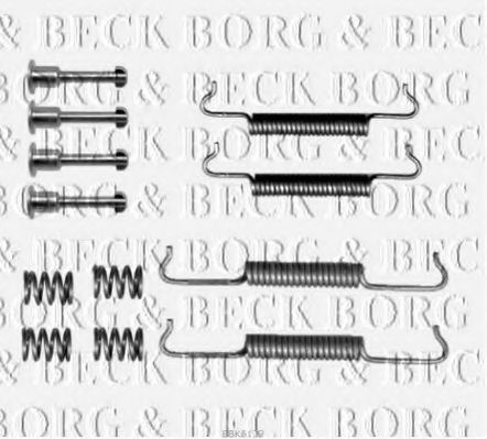 BORG & BECK BBK6139 Скобы тормозных колодок для PEUGEOT 607