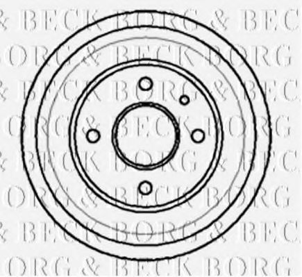 BORG & BECK BBR7013 Тормозной барабан BORG & BECK 