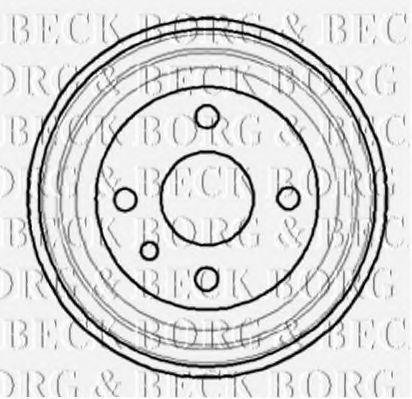 BORG & BECK BBR7042 Тормозной барабан BORG & BECK для OPEL