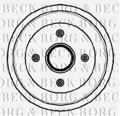 BORG & BECK BBR7054 Тормозной барабан для FORD