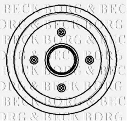 BORG & BECK BBR7055 Тормозной барабан для FORD COURIER