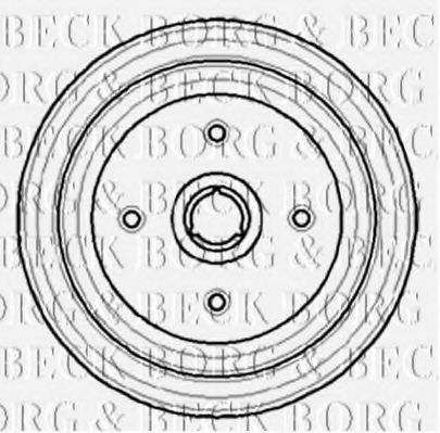 BORG & BECK BBR7064 Тормозной барабан для AUDI 80