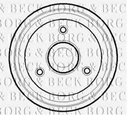 BORG & BECK BBR7071 Тормозной барабан BORG & BECK для CITROEN