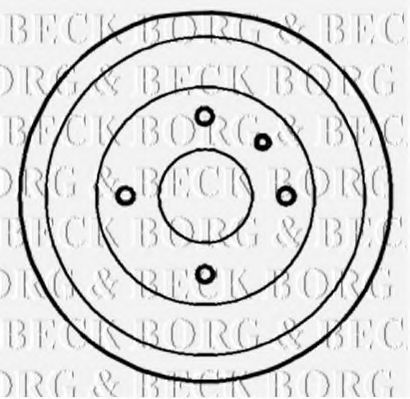 BORG & BECK BBR7077 Тормозной барабан для ROVER