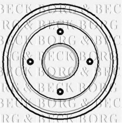 BORG & BECK BBR7099 Тормозной барабан для PEUGEOT 206