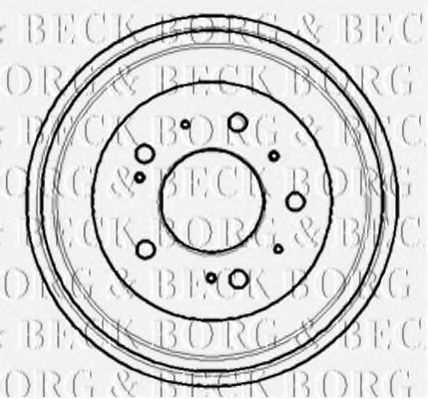 BORG & BECK BBR7101 Тормозной барабан BORG & BECK для FIAT