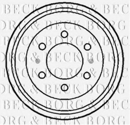 BORG & BECK BBR7102 Тормозной барабан для MITSUBISHI COLT/RODEO (K3T, K2T, K1T, K0T)