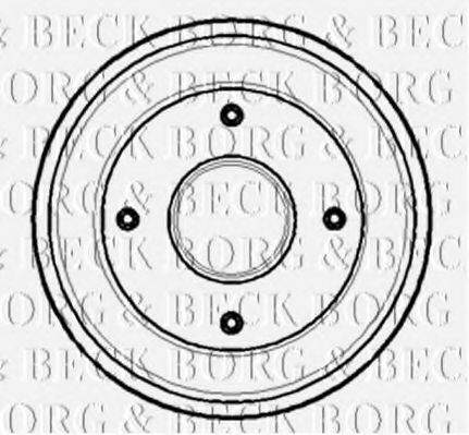 BORG & BECK BBR7105 Тормозной барабан для PEUGEOT