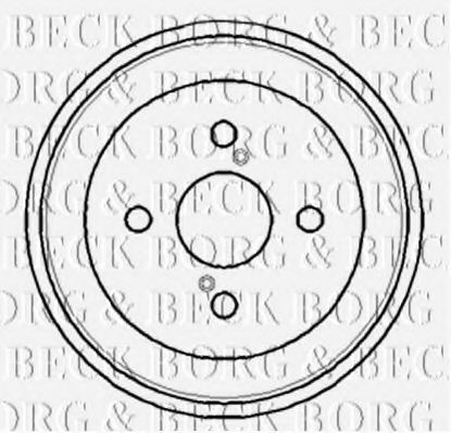 BORG & BECK BBR7108 Тормозной барабан BORG & BECK для TOYOTA