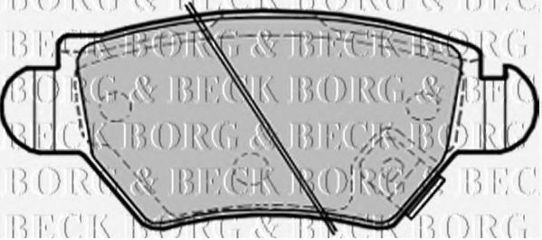 BORG & BECK BBP1687 Тормозные колодки BORG & BECK для OPEL