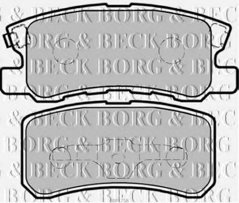 BORG & BECK BBP1758 Тормозные колодки для DODGE