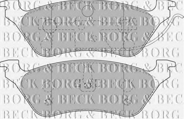 BORG & BECK BBP1889 Тормозные колодки BORG & BECK для CHRYSLER
