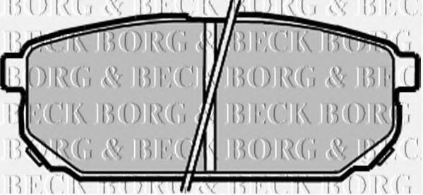 BORG & BECK BBP1925 Тормозные колодки BORG & BECK для KIA