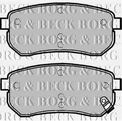BORG & BECK BBP1932 Тормозные колодки BORG & BECK для KIA
