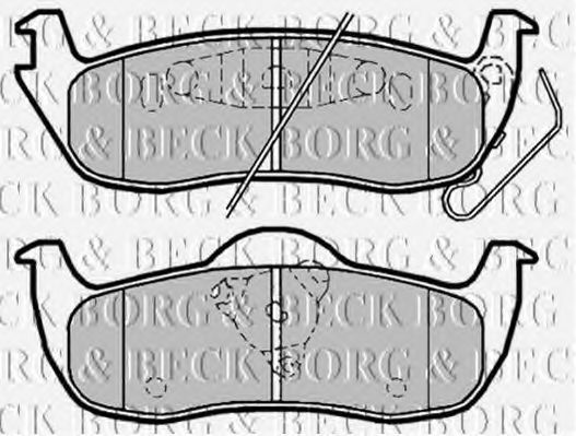 BORG & BECK BBP2039 Тормозные колодки BORG & BECK для JEEP COMMANDER