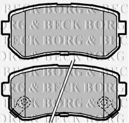 BORG & BECK BBP2104 Тормозные колодки BORG & BECK для KIA