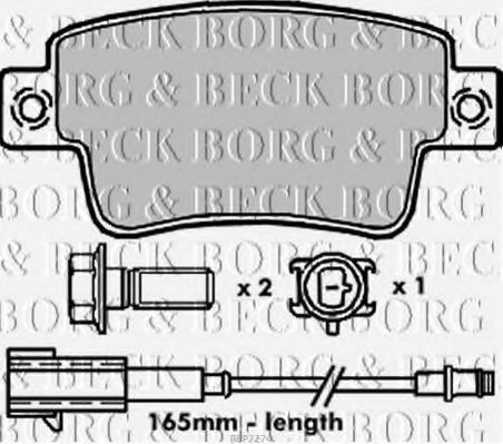 BORG & BECK BBP2274 Тормозные колодки BORG & BECK для ABARTH