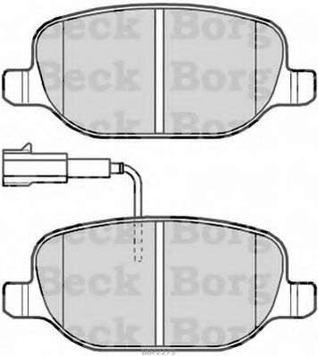 BORG & BECK BBP2279 Тормозные колодки BORG & BECK для ALFA ROMEO