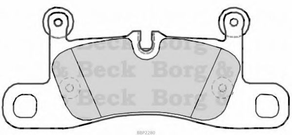 BORG & BECK BBP2280 Тормозные колодки BORG & BECK для PORSCHE