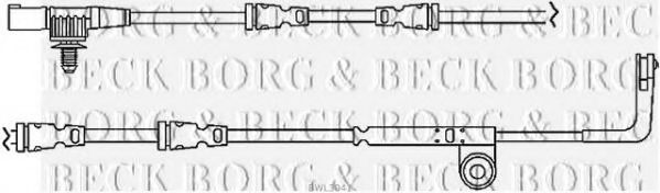 BORG & BECK BWL3041 Датчик износа тормозных колодок для LAND ROVER DISCOVERY