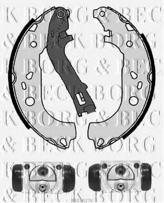 BORG & BECK BBS1027K Ремкомплект барабанных колодок BORG & BECK для FIAT