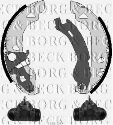 BORG & BECK BBS1028K Ремкомплект барабанных колодок для FIAT