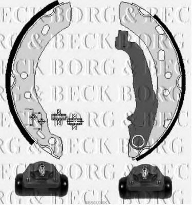 BORG & BECK BBS1030K Ремкомплект барабанных колодок BORG & BECK 