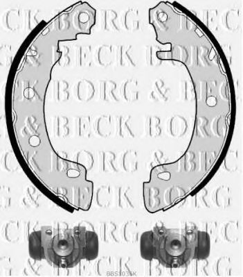 BORG & BECK BBS1036K Ремкомплект барабанных колодок BORG & BECK 