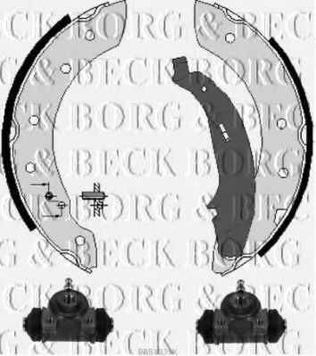 BORG & BECK BBS1039K Ремкомплект барабанных колодок BORG & BECK 