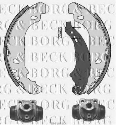 BORG & BECK BBS1043K Тормозные колодки барабанные BORG & BECK 