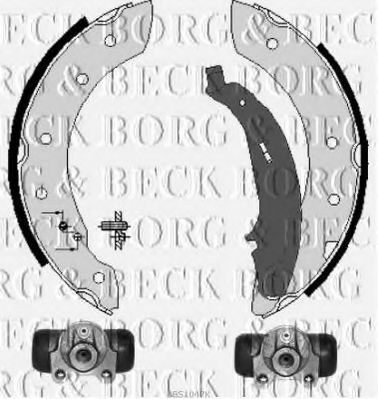 BORG & BECK BBS1047K Ремкомплект барабанных колодок BORG & BECK 