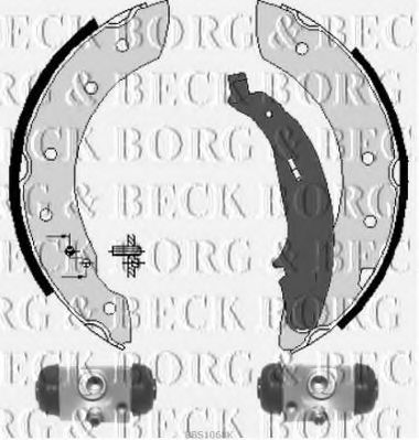 BORG & BECK BBS1068K Ремкомплект барабанных колодок BORG & BECK 