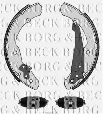 BORG & BECK BBS1072K Ремкомплект барабанных колодок BORG & BECK 