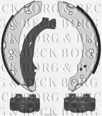 BORG & BECK BBS1074K Ремкомплект барабанных колодок BORG & BECK 