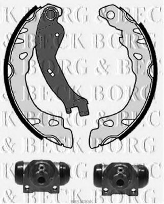 BORG & BECK BBS1086K Ремкомплект барабанных колодок для FIAT