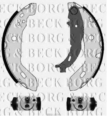BORG & BECK BBS1107K Ремкомплект барабанных колодок BORG & BECK для MERCEDES-BENZ