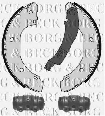 BORG & BECK BBS1112K Ремкомплект барабанных колодок для FIAT