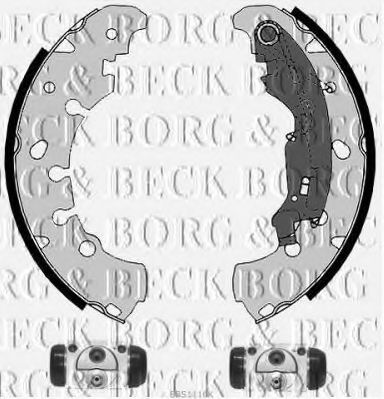 BORG & BECK BBS1116K Ремкомплект барабанных колодок для FIAT