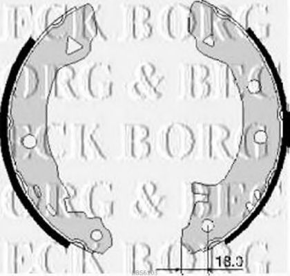 BORG & BECK BBS6103 Ремкомплект барабанных колодок для ALFA ROMEO
