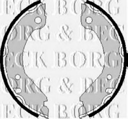 BORG & BECK BBS6134 Ремкомплект барабанных колодок для VOLVO 940 2 (944)