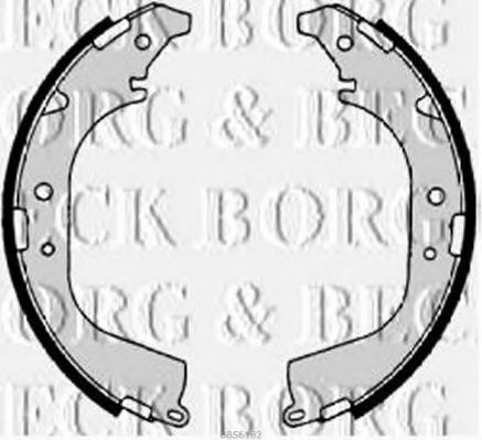 BORG & BECK BBS6182 Ремкомплект барабанных колодок для TOYOTA LAND CRUISER