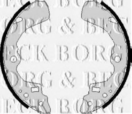 BORG & BECK BBS6236 Ремкомплект барабанных колодок для SUZUKI ALTO