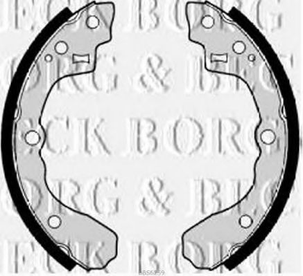 BORG & BECK BBS6259 Ремкомплект барабанных колодок для KIA SPECTRA
