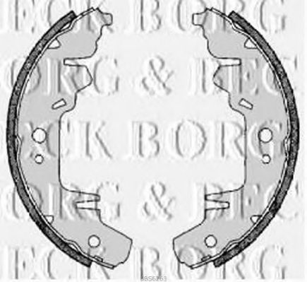 BORG & BECK BBS6263 Ремкомплект барабанных колодок для KIA SEDONA
