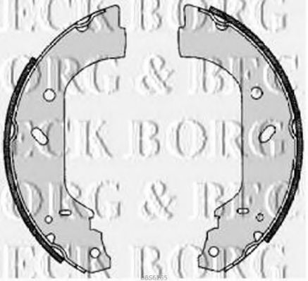 BORG & BECK BBS6265 Ремкомплект барабанных колодок для FIAT