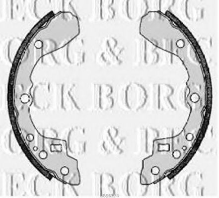 BORG & BECK BBS6274 Тормозные колодки барабанные BORG & BECK для CHRYSLER